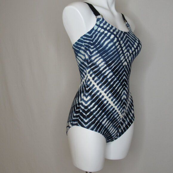 Calvin Klein Blue Starburst Printed Swimsuit One Piece Women's 6 - Picture 5 of 9